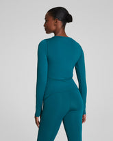 SPANXshapeâ„¢ Get Moving Long Sleeve Top with SecretSweat Tech | Light Emerald Bay